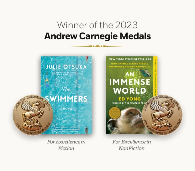 Winners of the 2023 Andrew Carnegie Award Jule Otsuka and Ed Young